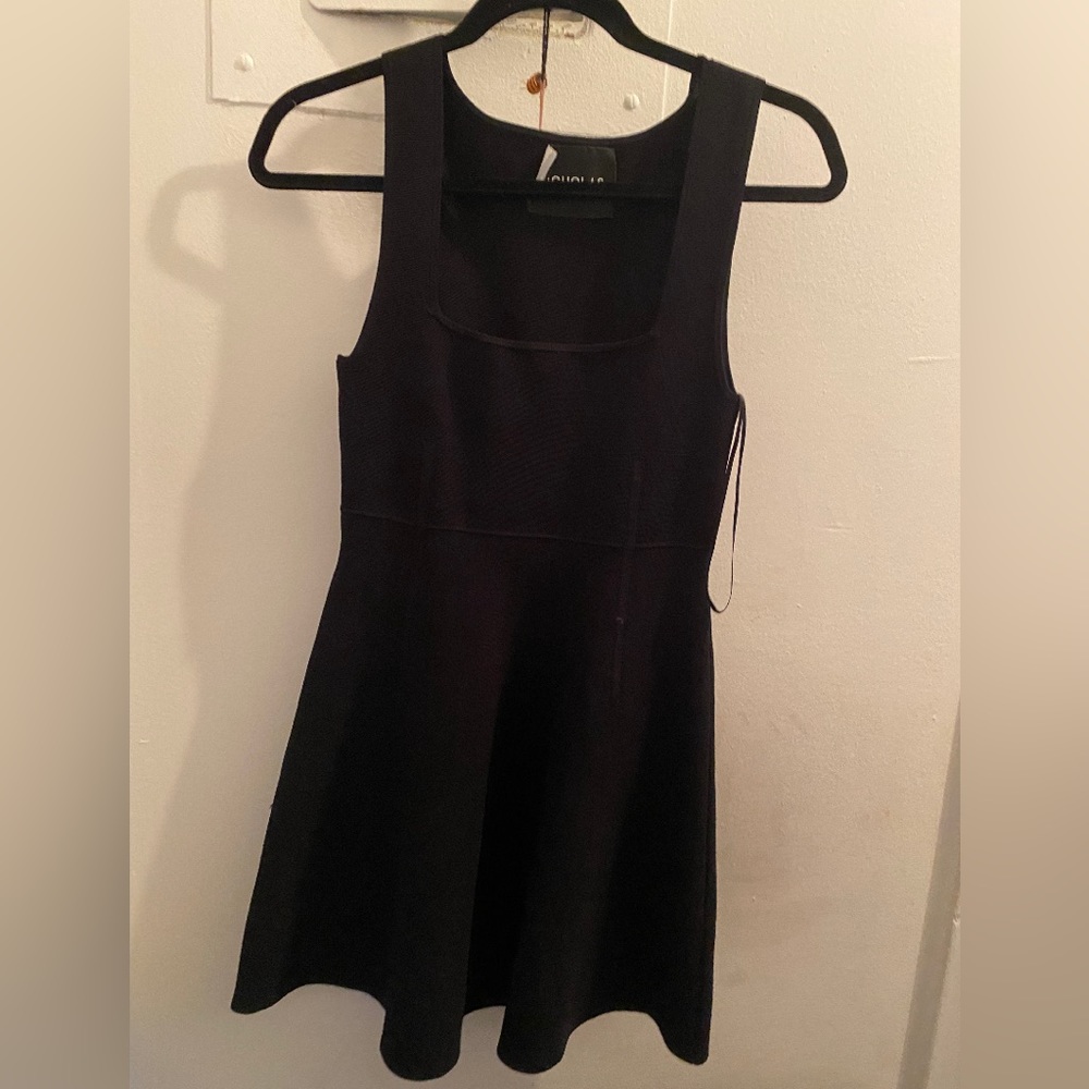 Low neck, A- line, black Nicholas dress